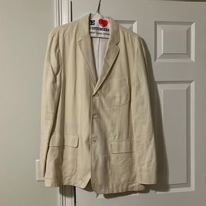 Cream linen suit jacket